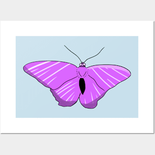 Purple Butterfly Posters and Art